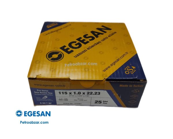 سنگ برش مینی استیل 115×1 با برند Egesan ترکیه